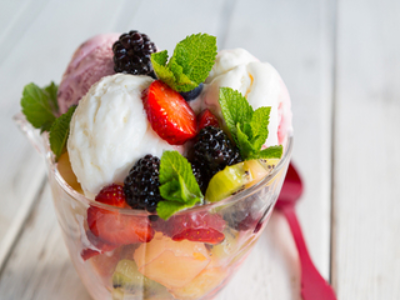 Fruit Salad With Ice Cream