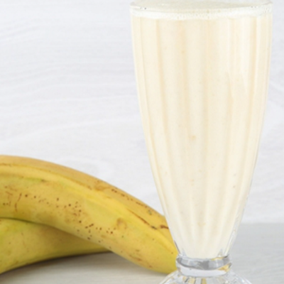 Banana smoothie with milk