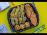 Zucchini Mahshi With Chicken Pane Meal