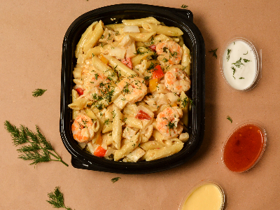 Shrimp With Calamari Pasta