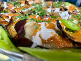 Eggplant With Garlic Salad