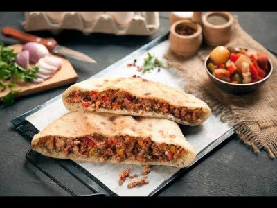 Foul With Pastrami And Baladi Ghee Sandwich