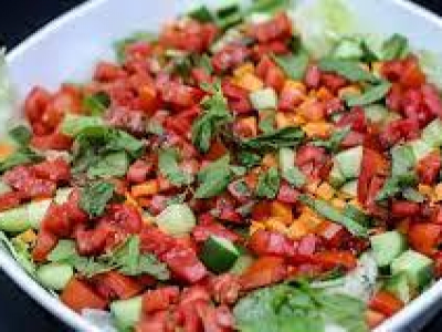 A green salad plate