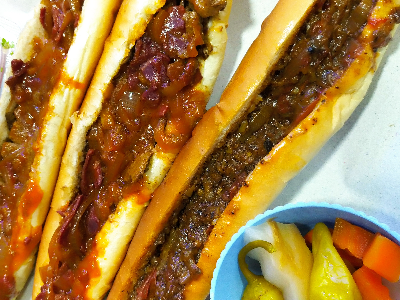 Mixture Baladi Oriental Sausage Sandwich