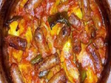 طاجن بطاطس بالسجق