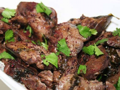 Grilled Liver And Giblets