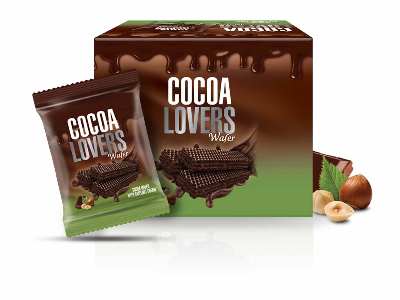 Cocoa Lovers Wafer With Hazelnut Cream Box - 12 Pieces