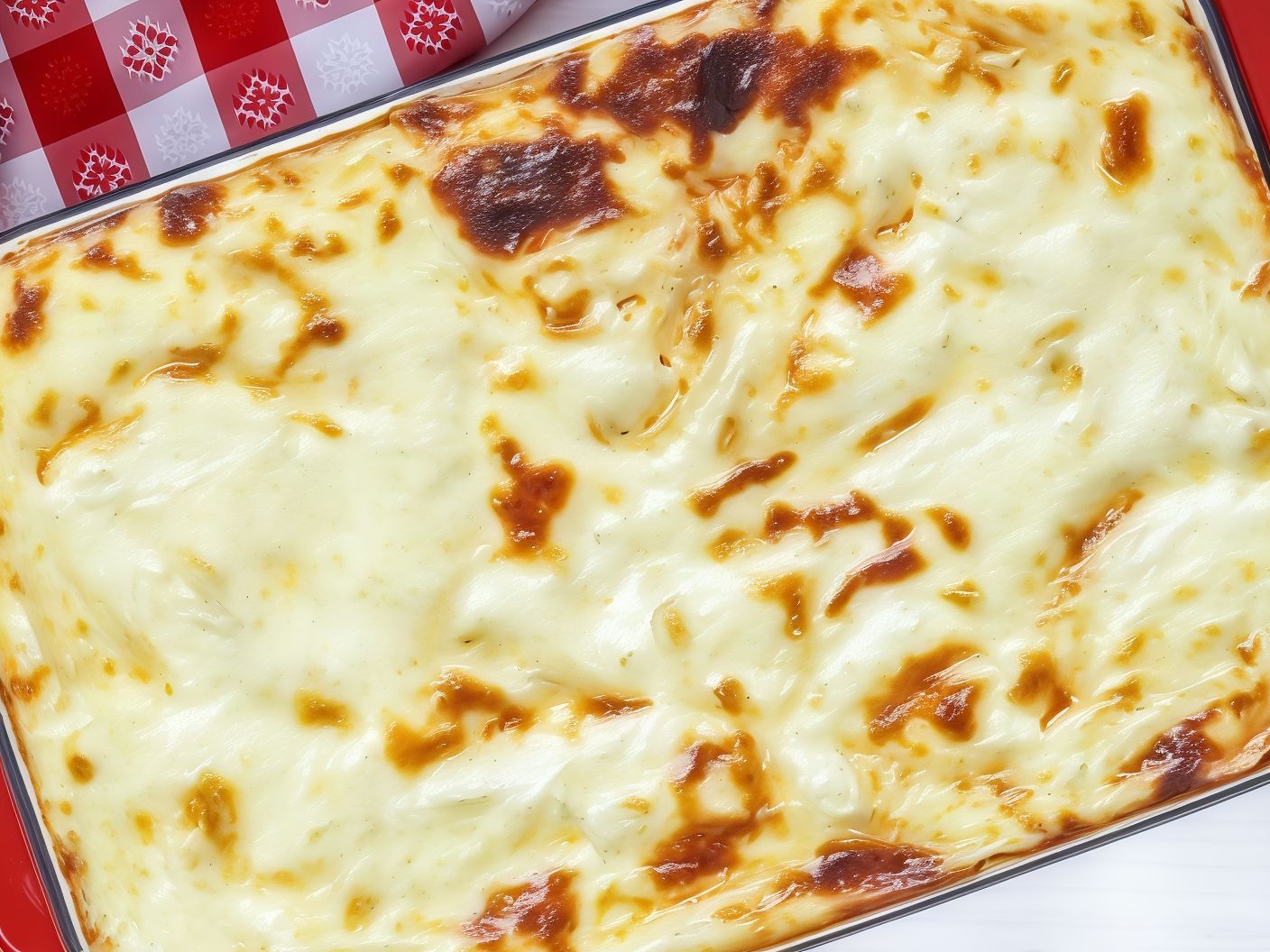 Bechamel Pasta With Meat And Cheese Casserole