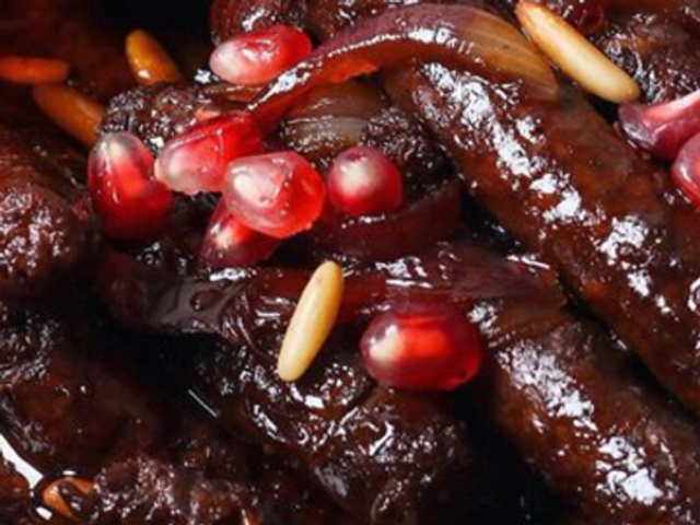 Sausage With Pomegranate Molasses
