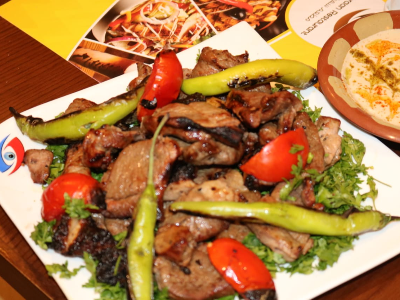 Grilled lamb kebab