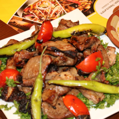 Grilled lamb kebab
