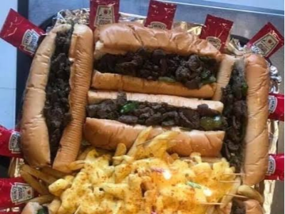 Grilled Liver Small Fino Bread Sandwich