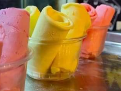 Mango Ice Cream Roll