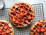 Nutella Strawberry Waffle With Cream