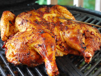 Whole Grilled Chicken With Rice