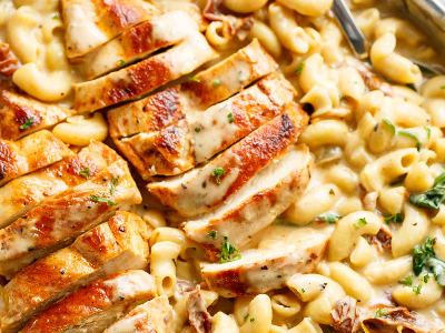 Pasta With Crispy Chicken