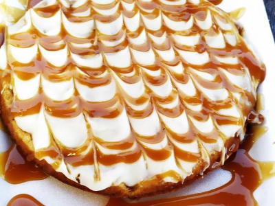 White Chocolate With Caramel Waffle