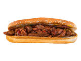 Sliced Oriental Sausage Sandwich