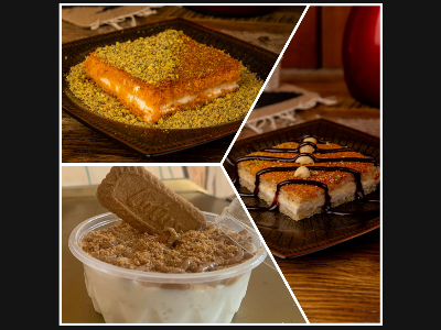 Konafa With Basbousa And Rice Pudding Offer-kilo