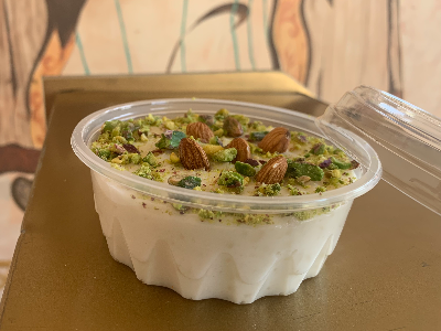 Rice Pudding With Nuts Scoop
