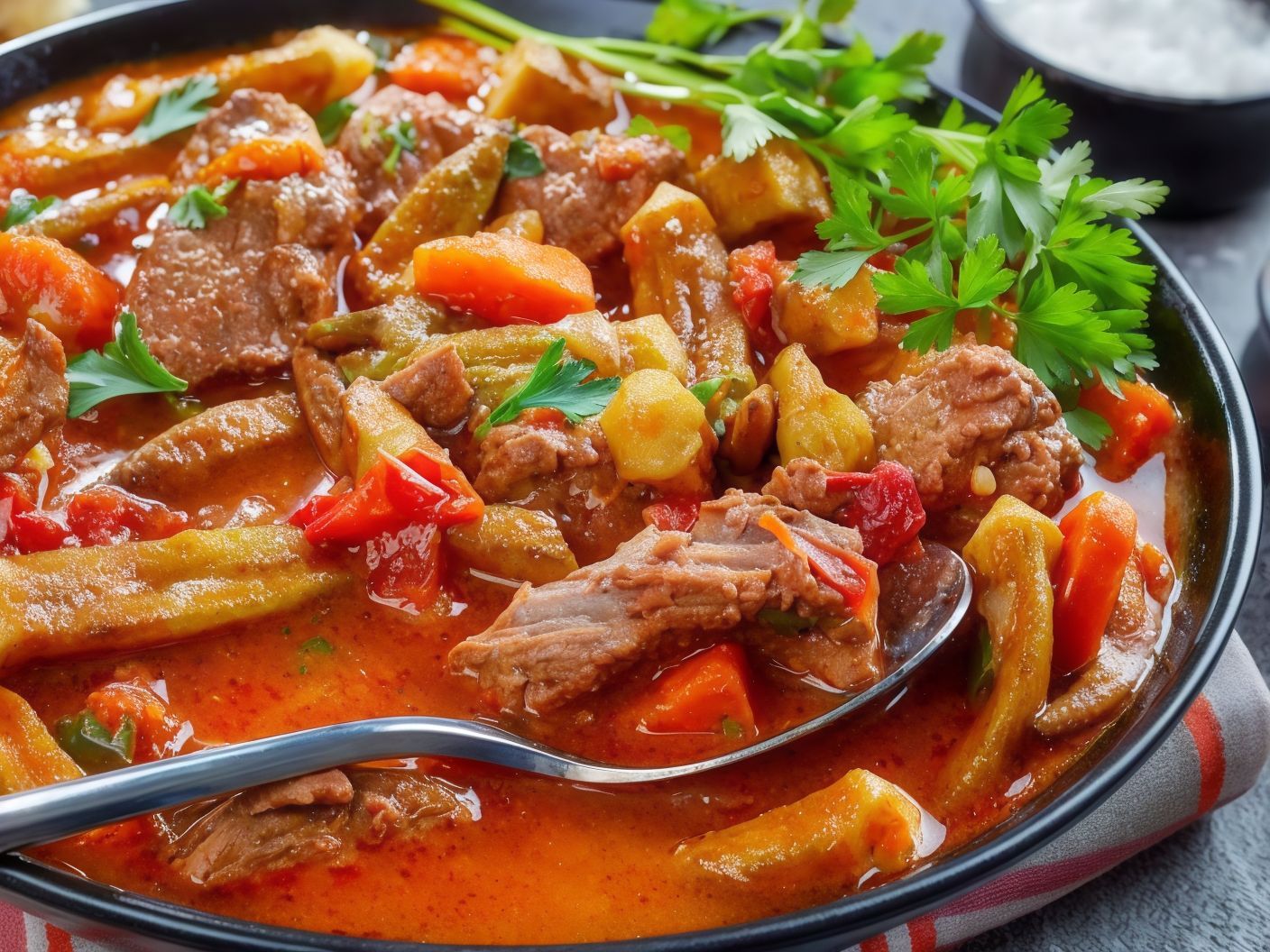 Okra With Meat Casserole