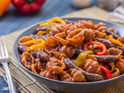 Roasted Pasta With Oriental Sausage