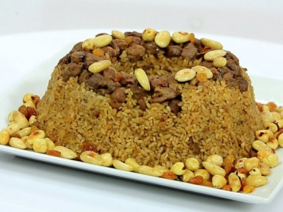 Rice With Nuts And Liver Casserole