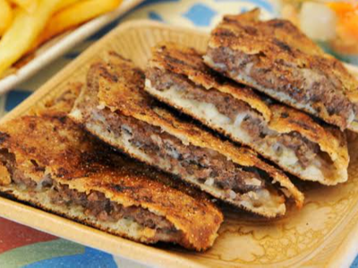 Hawawshi with Mozzarella Cheese
