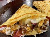 Chicken Pane With Sausage Crepe