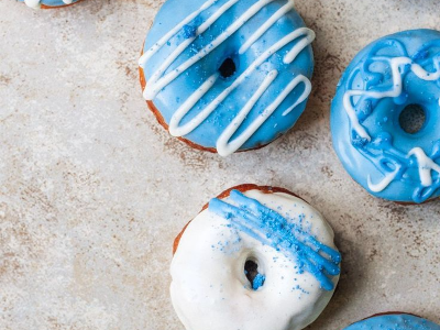Blue Chocolate Donuts