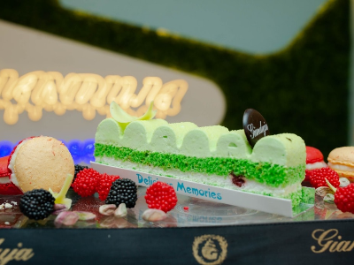 Cardinal Pistachio Gateaux