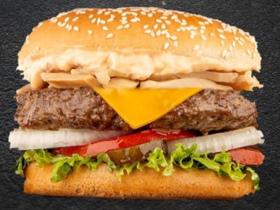 Mushroom Beef Burger Sandwich