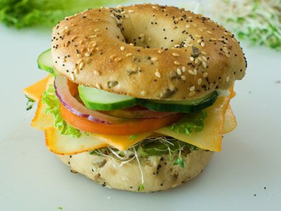 Bagel Vegetarian Sandwich