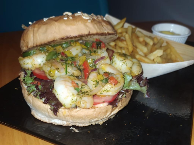 Bagel Shrimp Sandwich