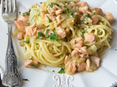 Salmon Creamy Pasta