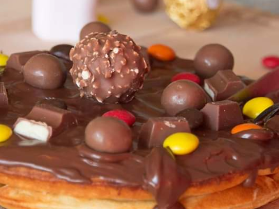 Nutella Chocolate And Ferrero Rocher Chocolate Waffle