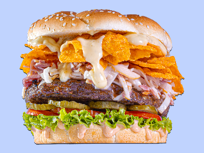 High School Beef Burger Sandwich