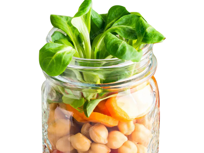Green Salad With Chickpeas Jar