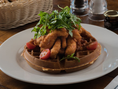 Fried Chicken And Waffle Platter