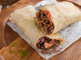Meat Shawerma Saj Sandwich