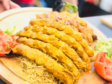 Kabsa Rice Dish With Chicken Kebab - 10 Skewers