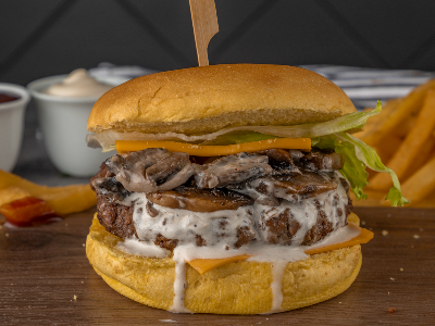 Mushroom Burger Sandwich