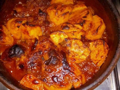 Potato With Chicken Pieces Casserole
