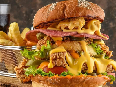 Cheese Lovers Chicken Burger Sandwich
