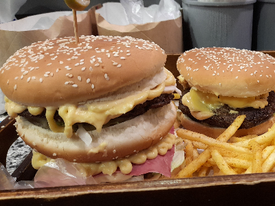 Double Tower Burger Sandwich