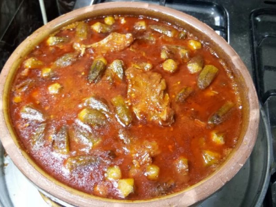 Okra with Meat Casserole