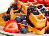 Waffle With Blueberries
