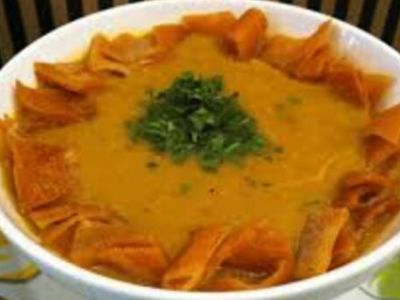 Lentil Soup And Toasted Bread