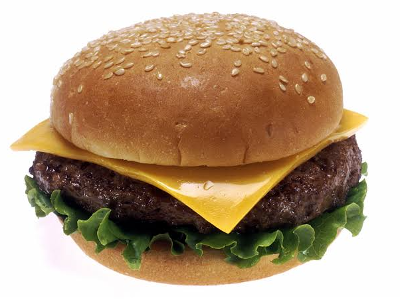 Beef Burger With Cheese Sandwich