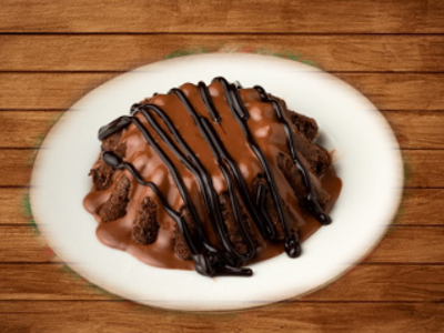 Molten cake With Nutella Chocolate And Ice Cream